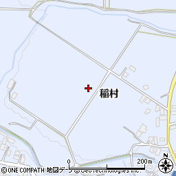 青森県平川市新屋稲村周辺の地図