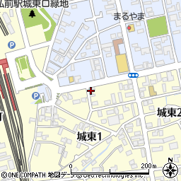 駅レンタカー弘前営業所周辺の地図
