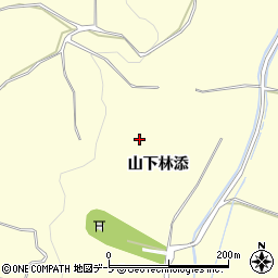 青森県弘前市兼平山下林添周辺の地図