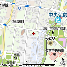 ファミリーマート弘前桶屋町店周辺の地図