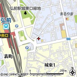 オリックスレンタカー弘前駅前店周辺の地図