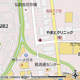 青森県弘前市高田周辺の地図