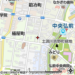 青森県弘前市新鍛冶町103周辺の地図