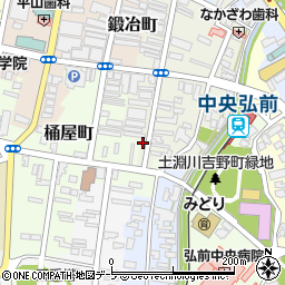 青森県弘前市新鍛冶町99周辺の地図