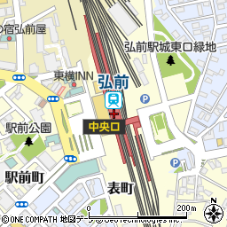 弘前駅周辺の地図