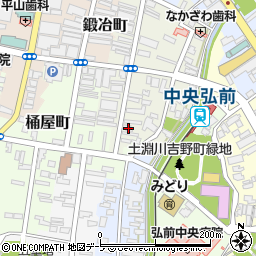 青森県弘前市新鍛冶町96周辺の地図