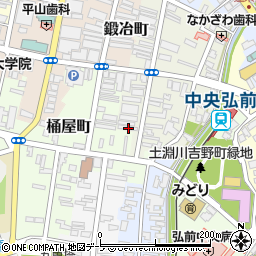 青森県弘前市新鍛冶町97周辺の地図