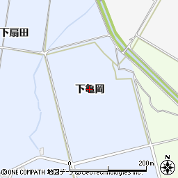 青森県平川市館山下亀岡周辺の地図