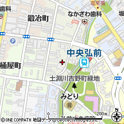 青森県弘前市北川端町38周辺の地図