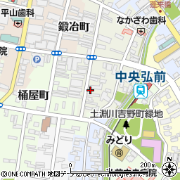 青森県弘前市新鍛冶町90周辺の地図