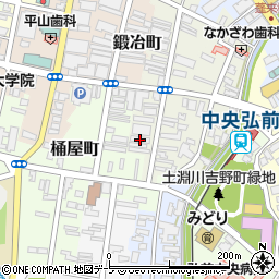青森県弘前市新鍛冶町91周辺の地図