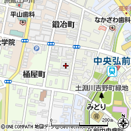 青森県弘前市新鍛冶町86周辺の地図