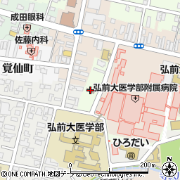 弘前本町郵便局周辺の地図
