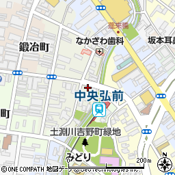 青森県弘前市北川端町27周辺の地図