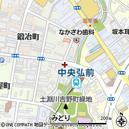 青森県弘前市北川端町周辺の地図