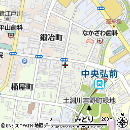 青森県弘前市新鍛冶町59周辺の地図