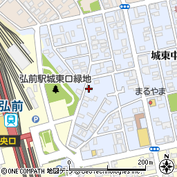 〒036-8093 青森県弘前市城東中央の地図