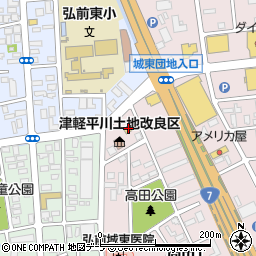 ミニストップ弘前高田店周辺の地図