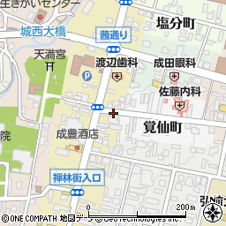 青森県弘前市茂森町周辺の地図