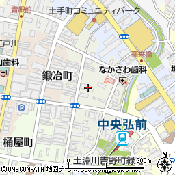 青森県弘前市新鍛冶町46周辺の地図