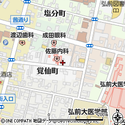 青森県弘前市覚仙町13周辺の地図