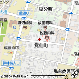 青森県弘前市覚仙町27周辺の地図