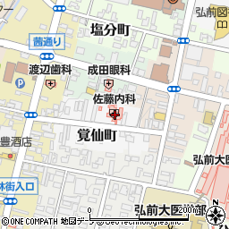 青森県弘前市覚仙町15周辺の地図