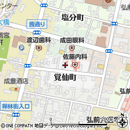 青森県弘前市覚仙町25周辺の地図