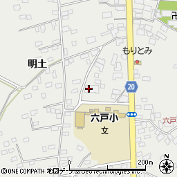 六戸町役場　六戸児童館周辺の地図
