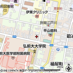 青森県弘前市本町68-1周辺の地図