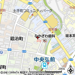 青森県弘前市新鍛冶町24周辺の地図
