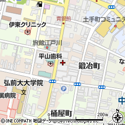 青森県弘前市本町87周辺の地図