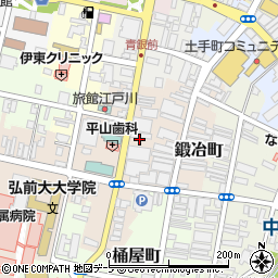 青森県弘前市本町87-1周辺の地図
