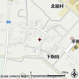 青森県平川市荒田下駒田160周辺の地図