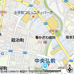 青森県弘前市新鍛冶町21周辺の地図
