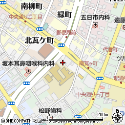 青森県弘前市中瓦ケ町15-2周辺の地図