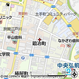 青森県弘前市鍛冶町18-20周辺の地図