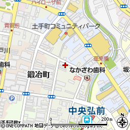 青森県弘前市新鍛冶町15-2周辺の地図