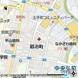 青森県弘前市鍛冶町11-8周辺の地図