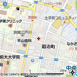 青森県弘前市鍛冶町16周辺の地図