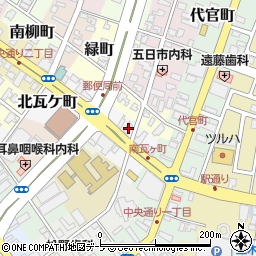 青森県弘前市北瓦ケ町8周辺の地図