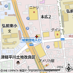 横浜家系ラーメン壱角家 弘前店周辺の地図