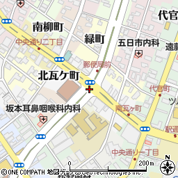 青森県弘前市北瓦ケ町周辺の地図