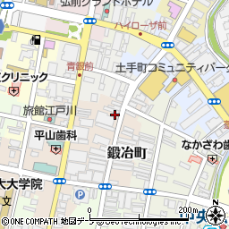 青森県弘前市鍛冶町8周辺の地図