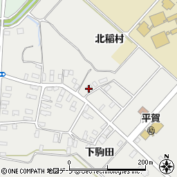 青森県平川市荒田下駒田123周辺の地図