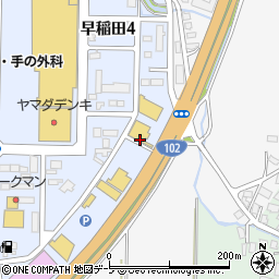 洋服の青山弘前城東店周辺の地図
