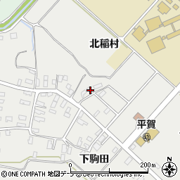 青森県平川市荒田下駒田126周辺の地図