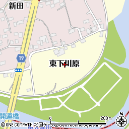 青森県上北郡おいらせ町東下川原周辺の地図