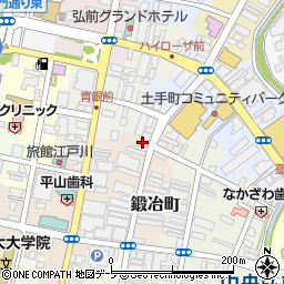 青森県弘前市鍛冶町6周辺の地図