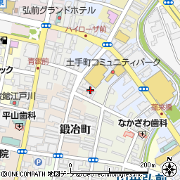 青森県弘前市鍛冶町48周辺の地図